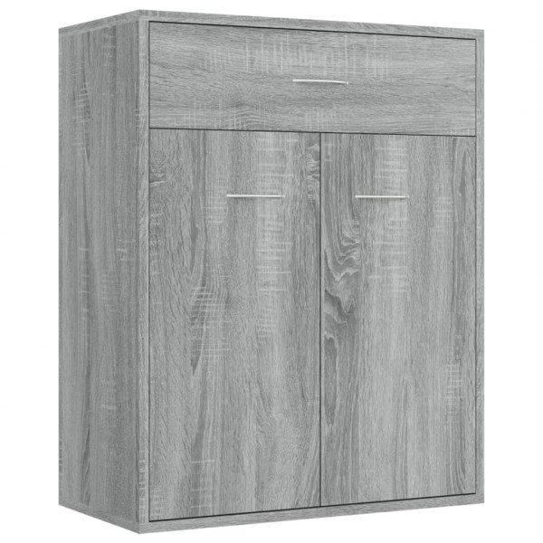 Aparador de madera contrachapada gris Sonoma 60x30x75 cm M 2