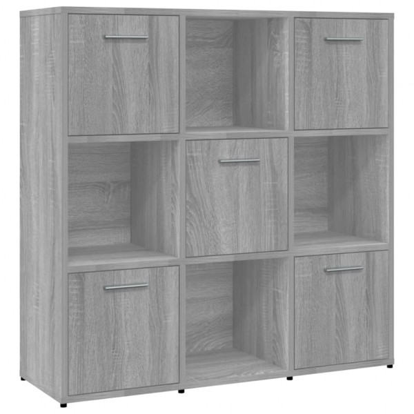 Estantería madera contrachapada gris sonoma 90x30x90cm M 2