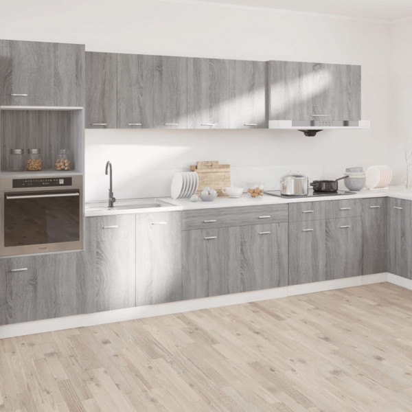 Armario inferior cocina contrachapado gris Sonoma 50x46x81.5 cm M 3