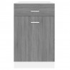 Armario inferior cocina contrachapado gris Sonoma 50x46x81.5 cm 5