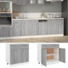 Armario inferior cocina contrachapada gris Sonoma 80x46x81.5 cm 1