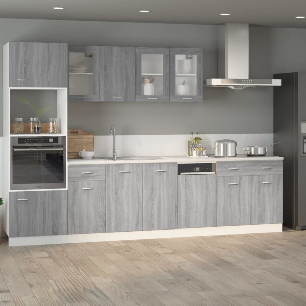 Armario inferior cocina contrachapada gris Sonoma 80x46x81.5 cm M 3