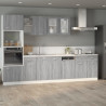 Armario inferior cocina contrachapada gris Sonoma 80x46x81.5 cm 3