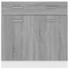 Armario inferior cocina contrachapada gris Sonoma 80x46x81.5 cm 5