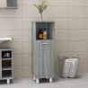 Armario de baño madera contrachapada gris Sonoma 30x30x95 cm 1