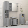Armario de baño madera contrachapada gris Sonoma 30x30x95 cm 3