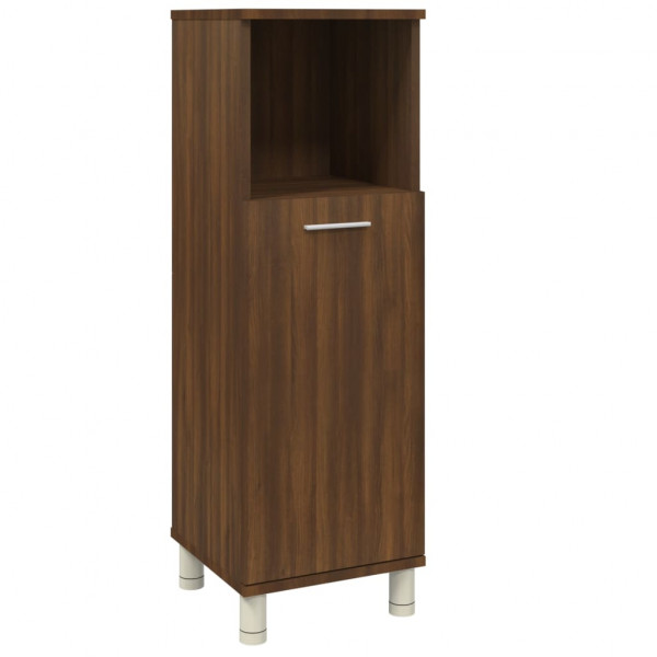 Armario de baño madera contrachapada roble marrón 30x30x95 cm M 2