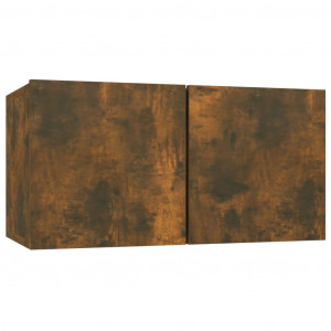 Móvel de TV suspenso madeira processada 60x30x30 cm fumado H