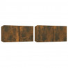 Muebles para TV colgantes 2 uds roble ahumado 60x30x30 cm 2