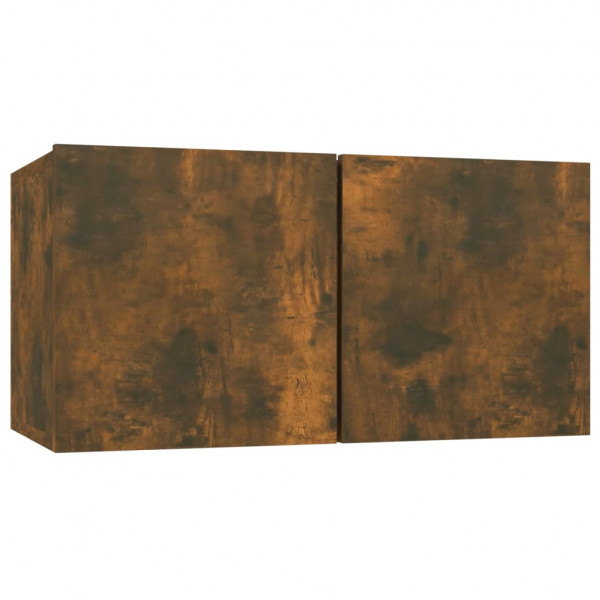 Muebles para TV colgantes 2 uds roble ahumado 60x30x30 cm M 4
