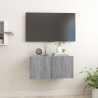 Mueble TV colgante madera contrachapada gris Sonoma 60x30x30 cm 1