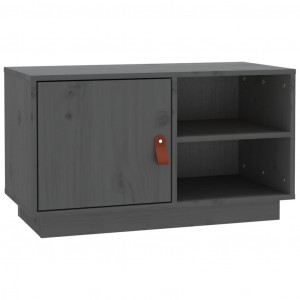 Mueble de TV de madera maciza de pino gris 70x34x40 cm H