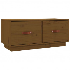 Mueble de TV madera maciza de pino marrón miel 80x34x35 cm H