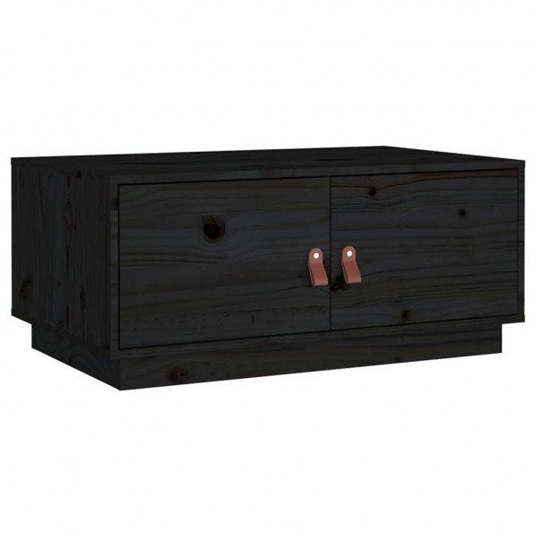 Mesa de centro de madera maciza de pino negro 80x50x35 cm M 2