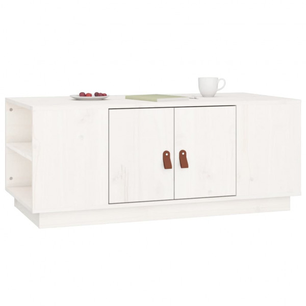 Mesa de centro 100x50x41 cm pinho maciço branco M 5