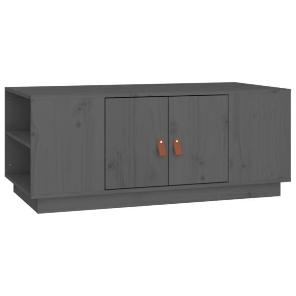 Mesa de centro de madera maciza de pino gris 100x50x41 cm M 2