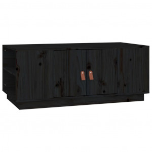 Mesa de centro de madera maciza de pino negro 100x50x41 cm H