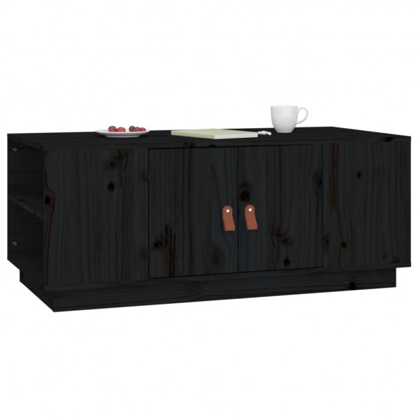 Mesa de centro de madera maciza de pino negro 100x50x41 cm M 5