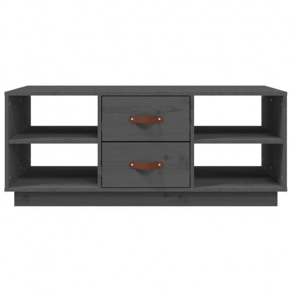 Mesa de centro de madera maciza de pino gris 100x50x41 cm M 5