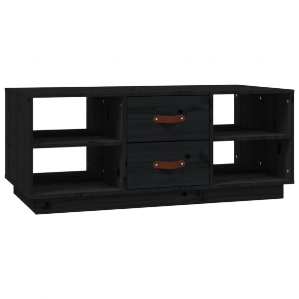 Mesa de centro de madera maciza de pino negro 100x50x41 cm M 2
