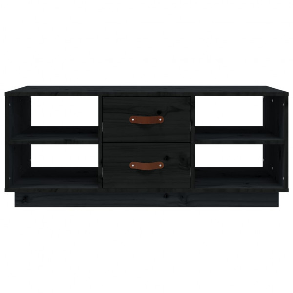 Mesa de centro de madera maciza de pino negro 100x50x41 cm M 5