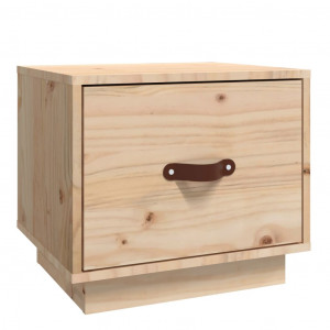 Mesita de noche madera maciza de pino 40x34x35 cm H