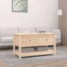 Mesa de centro de madera maciza de pino 102x49x55 cm 1