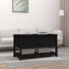 Mesa de centro 102x49x55 cm pinho maciço preto 1