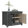 Mesa de centro de madera maciza de pino gris 71x49x55 cm 5