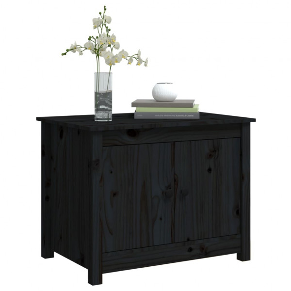 Mesa de centro de madera maciza de pino negro 71x49x55 cm M 4
