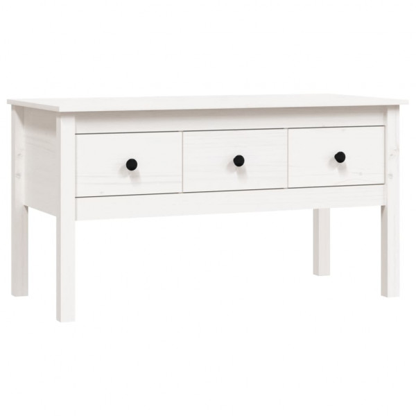Mesa de centro 102x49x55 cm pinho maciço branco M 2