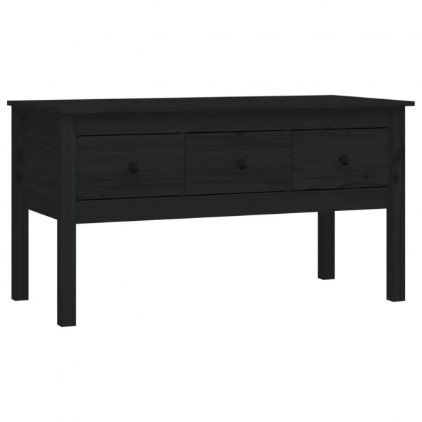 Mesa de centro 102x49x55 cm pinho maciço preto M 2