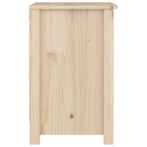 Mesitas de noche 2 uds madera maciza de pino 40x35x55 cm M 5