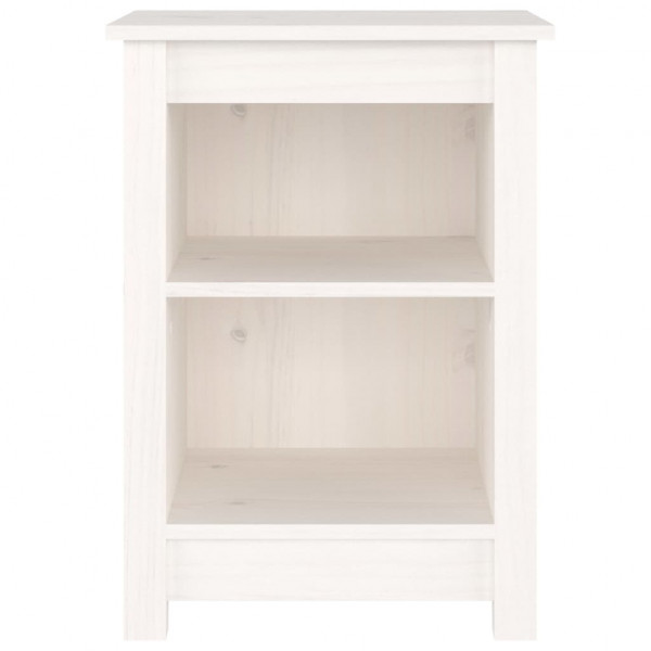 Mesitas de noche 2 uds madera maciza de pino blanco 40x35x55 cm M 4