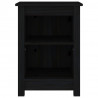 Mesas de cabeceira 2 pcs 40x35x55 cm pinho maciço preto 4