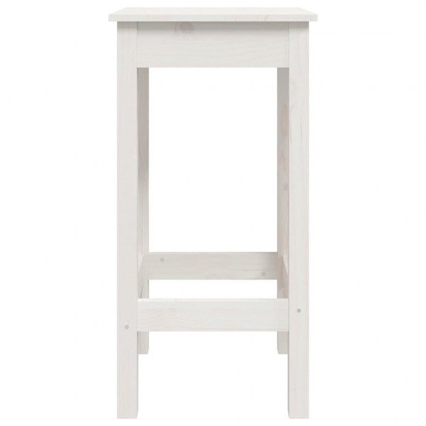 Cadeiras de bar 2 pcs 40x40x78cm madeira de pinho maciça branco M 4