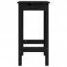 Cadeiras de bar 2 pcs 40x40x78 cm madeira de pinho maciça preto 4