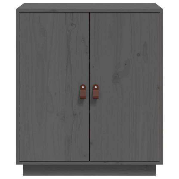Aparador de madera maciza de pino gris 65.5x40x75 cm M 3