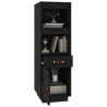 Aparador alto de madera maciza de pino negro 34x40x108.5 cm 4