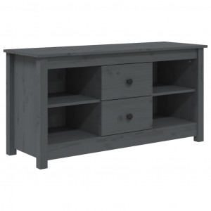 Mueble de TV de madera maciza de pino gris 103x36.5x52 cm H