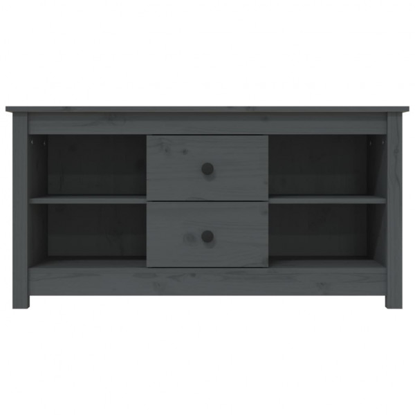 Mueble de TV de madera maciza de pino gris 103x36.5x52 cm M 3