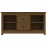 Mueble de TV madera maciza de pino marrón miel 103x36.5x52 cm 3