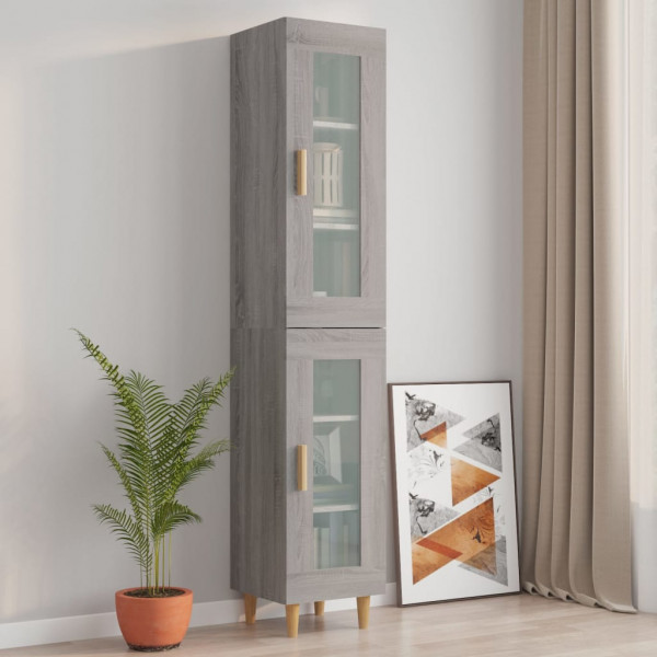Armario de pared colgante gris Sonoma 34.5x34x90 cm M 3
