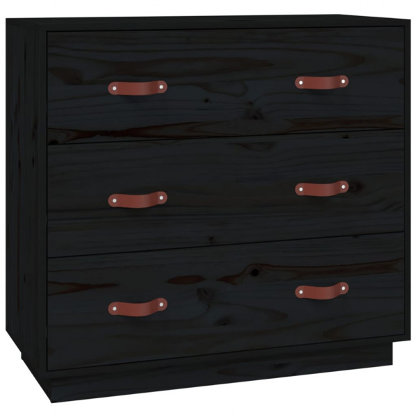 Aparador madera maciza de pino negro 80x40x75 cm M 2