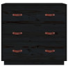 Aparador madera maciza de pino negro 80x40x75 cm 3