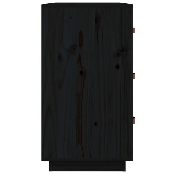Aparador 80x40x75 cm madeira de pinho maciça preto M 5