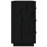 Aparador 80x40x75 cm madeira de pinho maciça preto 5