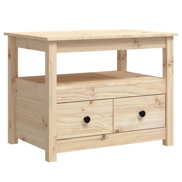 Mesa de centro de madera maciza de pino 71x49x55 cm M 2