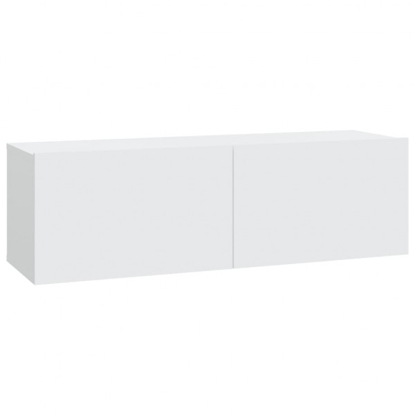 Set de muebles para TV 8 piezas madera contrachapada blanco M 4