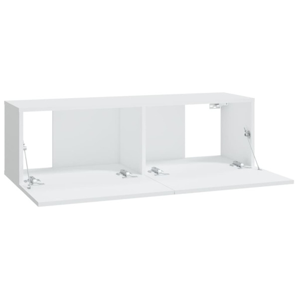 Set de muebles para TV 8 piezas madera contrachapada blanco M 5